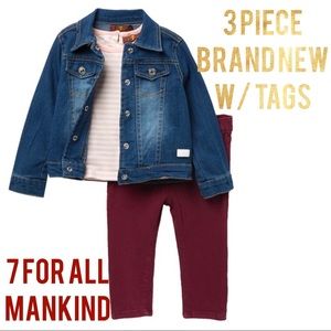 NWT 3 Piece 7 for all Mankind denim jean jacket